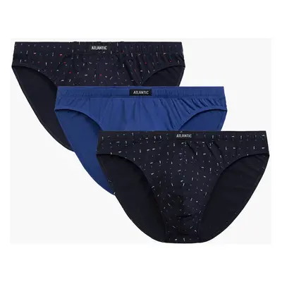 3-PACK Men's Atlantic Sport briefs - dark blue/blue