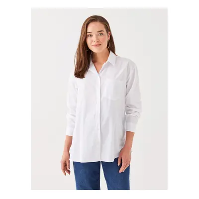 LC Waikiki Plain Long Sleeve Poplin Shirt for Pregnant Women