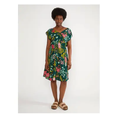 Green Women Floral Dress Blutsgeschwister Sunkissed Goddess - Women