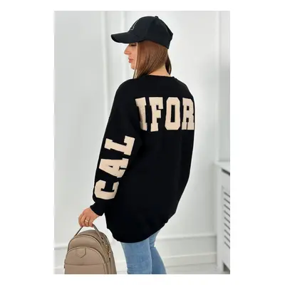 Insulated sweatshirt with California black inscription