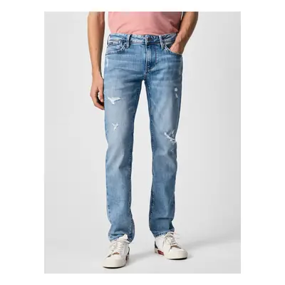 Light Blue Mens Slim Fit Jeans Jeans Hatch - Men