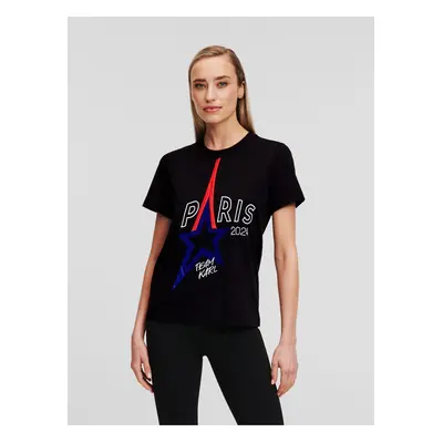 Black women's T-shirt KARL LAGERFELD Paris - Women's