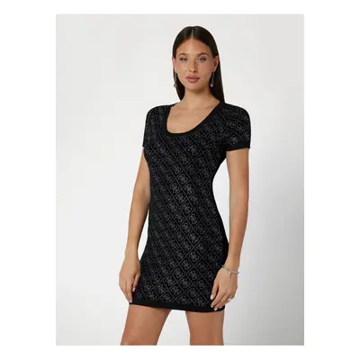 Black women's knitted short dress Guess - Women's