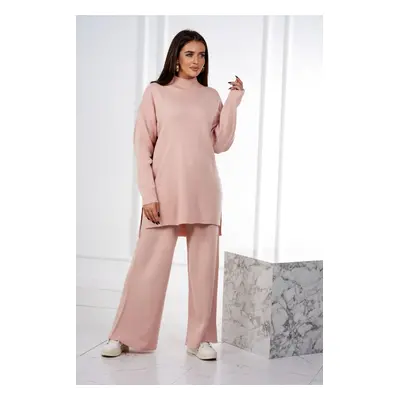 2-piece sweater set powder pink