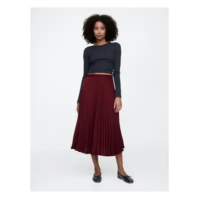 GAP Pleated satin midi skirt - Women's