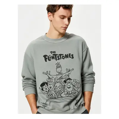 Koton Flintstones Crew Neck Sweat Comfort Fit Licensed Printed