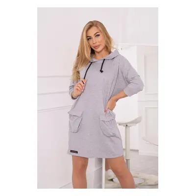 Dress with hood gray