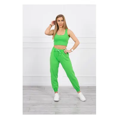 Set top+pants green neon