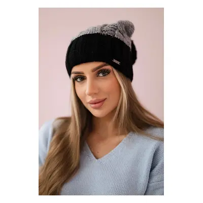 marka niezdefiniowana Cap with fleece Paris K212 gray+black