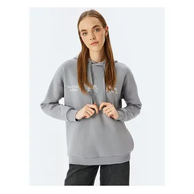 Koton Comfortable Fit Hooded Sweatshirt with Back Print