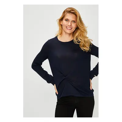 Tommy Hilfiger Sweater - TELA ROUND-NK TWIST FRONT SWTR dark blue