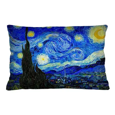 Bertoni Home Unisex's Rectangular Pillow Van Gogh Elegance Print Gwiaździsta Noc Navy Blue