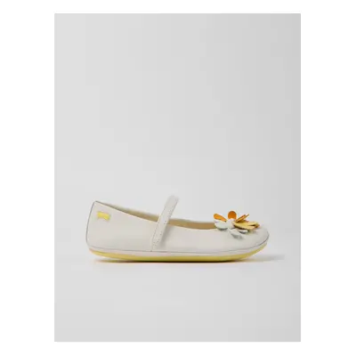 White Girls' Leather Camper Ballerinas - Girls