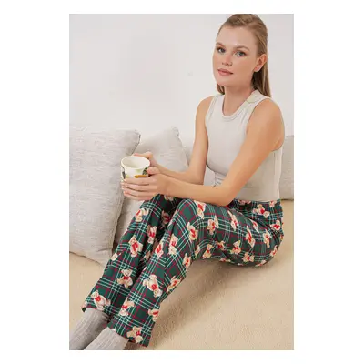 Bigdart Patterned Pajama Bottoms - Emerald Green