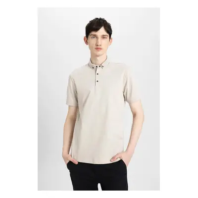 DEFACTO Slim Fit Slim Cut Short Sleeve Basic Plain Polo T-Shirt