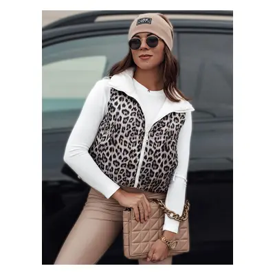 Women's vest LEOVELLA transitional short quilted double-sided white Dstreet