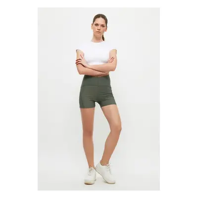 Trendyol Khaki Restorer Knitted Sports Shorts/Short Leggings