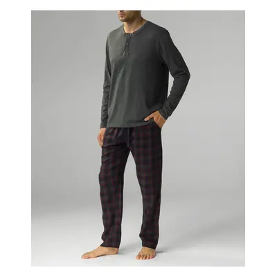 Men's Atlantic pajamas - dark gray/multicolor