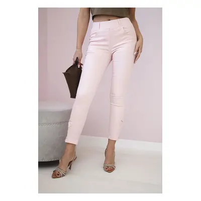 marka niezdefiniowana Colorful jeans with bow powdered pink