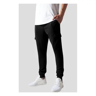 Fitted Cargo Sweatpants Black