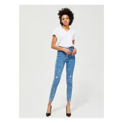 Blue women's skinny fit jeans Moodo - Women's