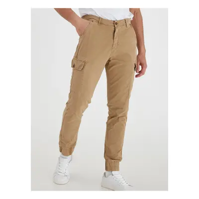 Light Brown Trousers with Pockets Blend Nan - Men