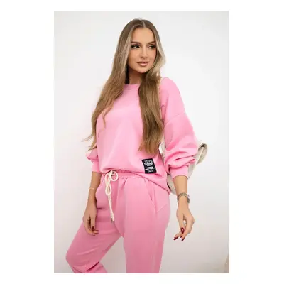 Kesi Włoski Viscose set sweatshirt + pants light pink