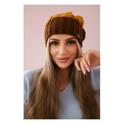 marka niezdefiniowana Cap with fleece Paris K212 mustard+brown