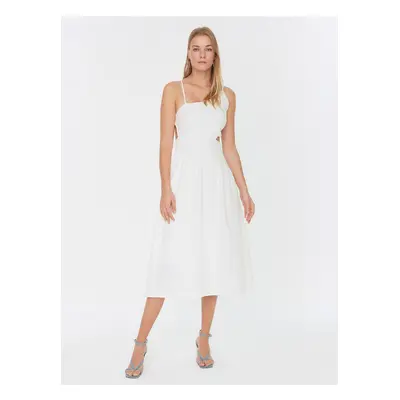 White Summer Midi Dress Trendyol - Women