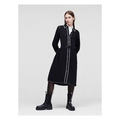 Black shirt dress KARL LAGERFELD - Women's