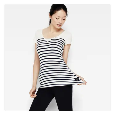 G-STAR T-shirt - Ultimate Stretch Short Sleeve T-shirt striped