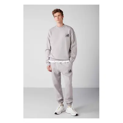 GRIMELANGE Benji Relaxed Regular Light Gray 2-Pack Tracksuit Set