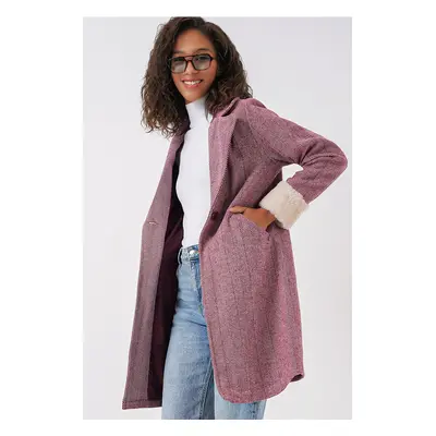 Bigdart Fish Back Cashew Coat - Y.Claret Red