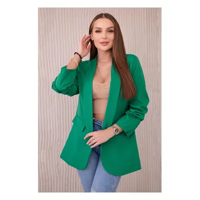 Kesi Włoski Elegant jacket with lapels green