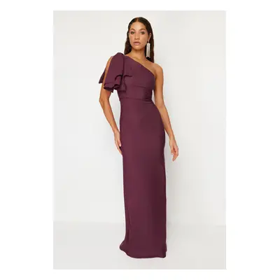 Trendyol Plum A-Cut Woven Elegant Evening & Graduation Dress