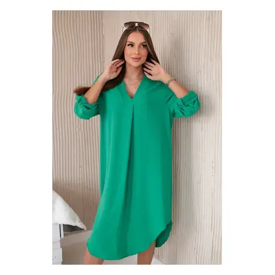 Kesi Włoski V-neck dress green