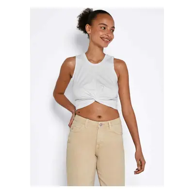 White Cropped Tank Top Noisy May Twiggi - Women