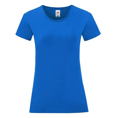 Blue Iconic women's t-shirt in combed cotton Fruit of the Loom