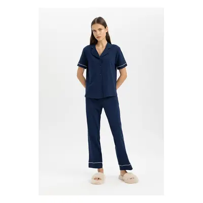 DEFACTO Fall In Love Regular Fit Short Sleeve Pajama Set