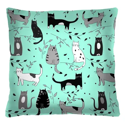 Bertoni Home Unisex's Square Pillow Lazy Cats