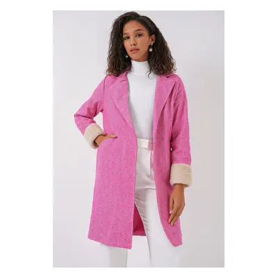 Bigdart Fish Back Cashew Coat - A.Fuchsia