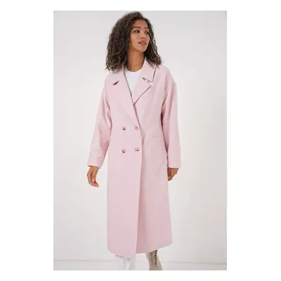 Bigdart Oversize Wide Cut Wool Long Cashew Coat - Powder