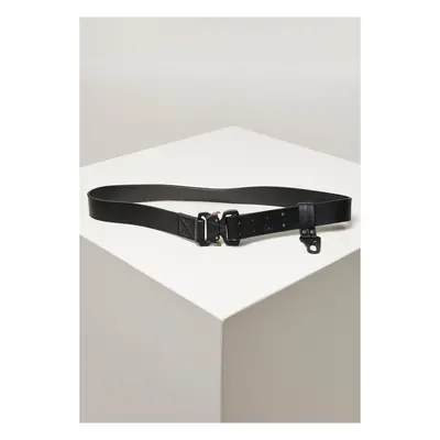 Imitation leather belt with hook black