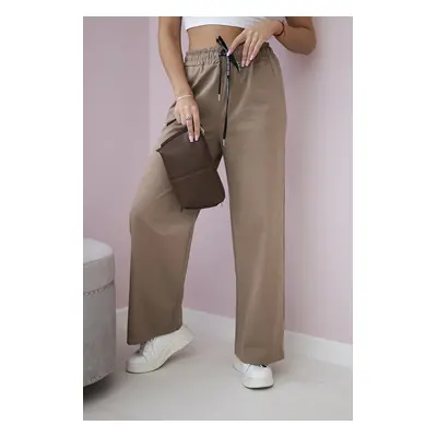 Kesi Włoski Punto pants with wide legs camel