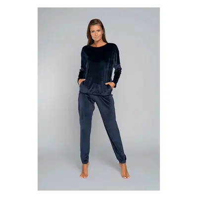 Women's Juga set, long sleeves, long trousers - dark blue