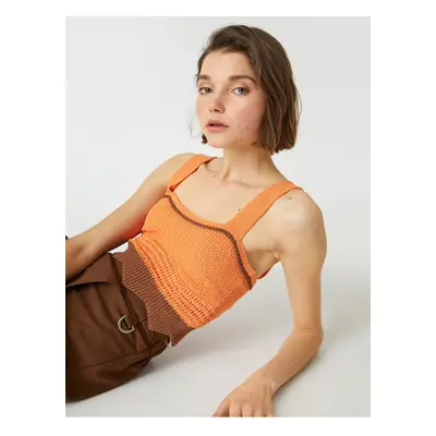 Koton Crop Knit Undershirt U Neck