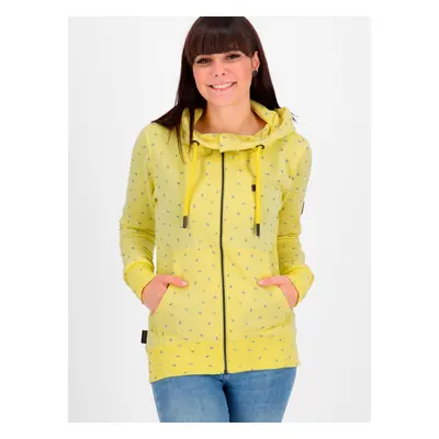 Yellow women's patterned hoodie Alife and Kickin - Women