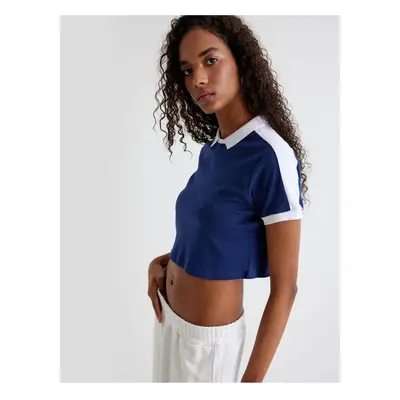 Koton Polo Crop T-Shirt Short Sleeve Color Block