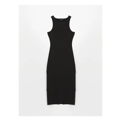 LC Waikiki XSIDE New Black Women's Halter Neck Plain Bodycon Dress