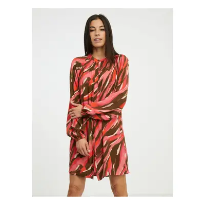 Brown-red women's patterned dress Fransa - Women's